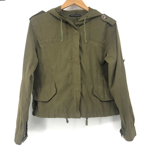 Brandy Melville Utility Cargo Jacket Olive Green - Picture 11 of 11